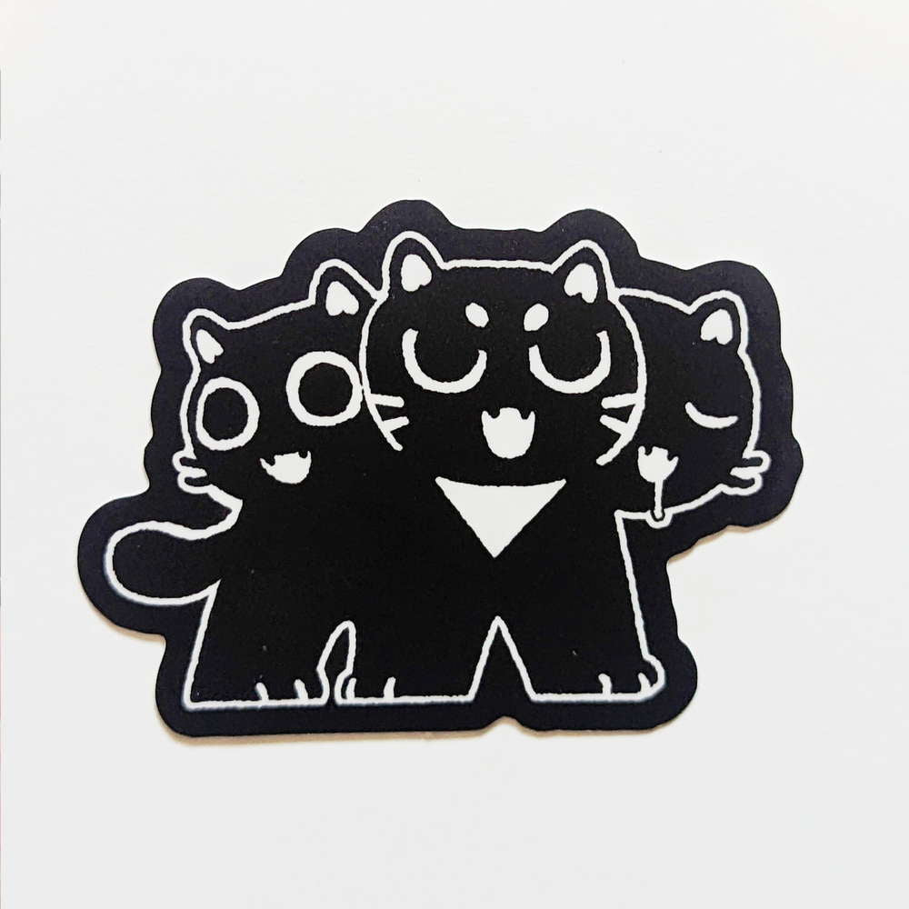 Cat Cerebus Vinyl Sticker - Maofriends