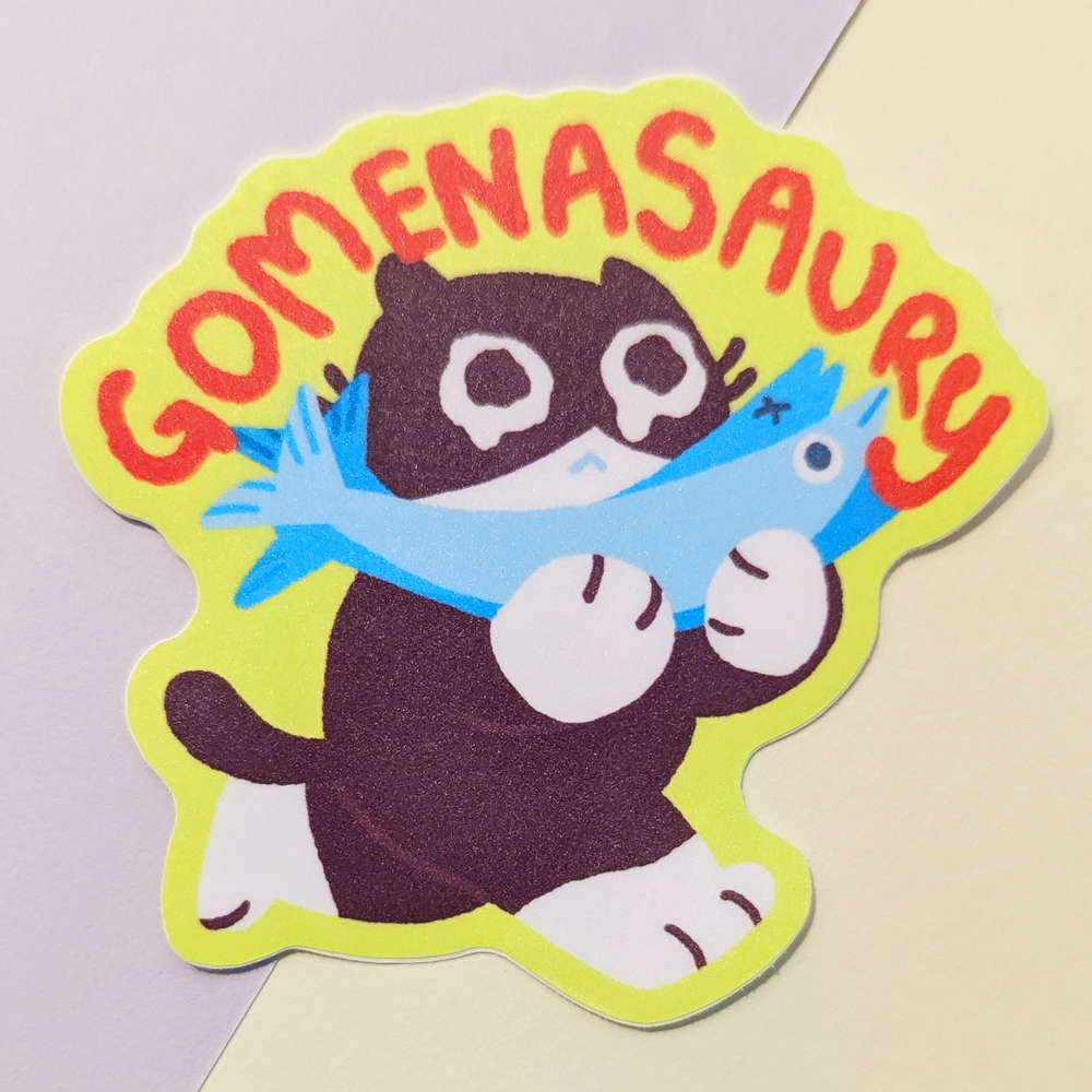 GomenaSAURY !! Tuxedo Cat Vinyl Sticker - Maofriends