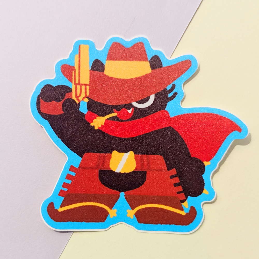 Cowboy Kiki Sheriff Vinyl Sticker - Maofriends