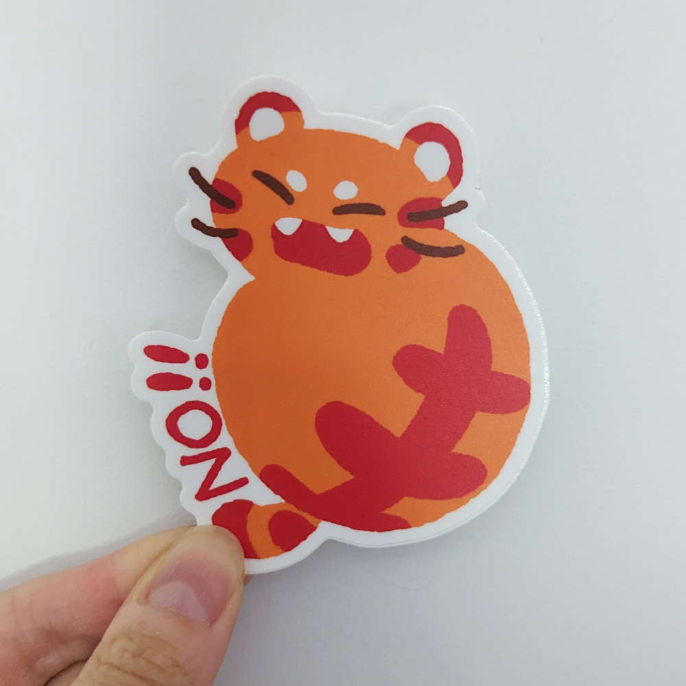 NO !!! Tiger Vinyl Sticker - Maofriends
