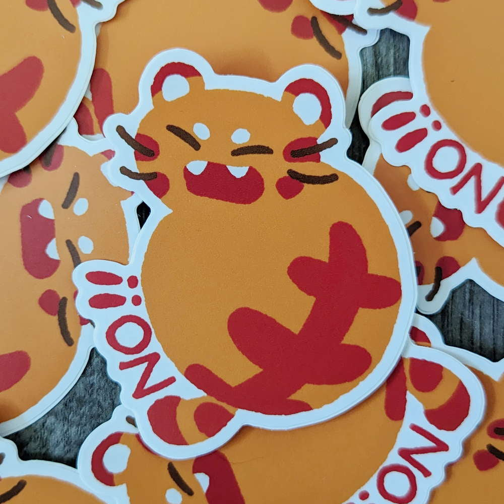 NO !!! Tiger Vinyl Sticker - Maofriends