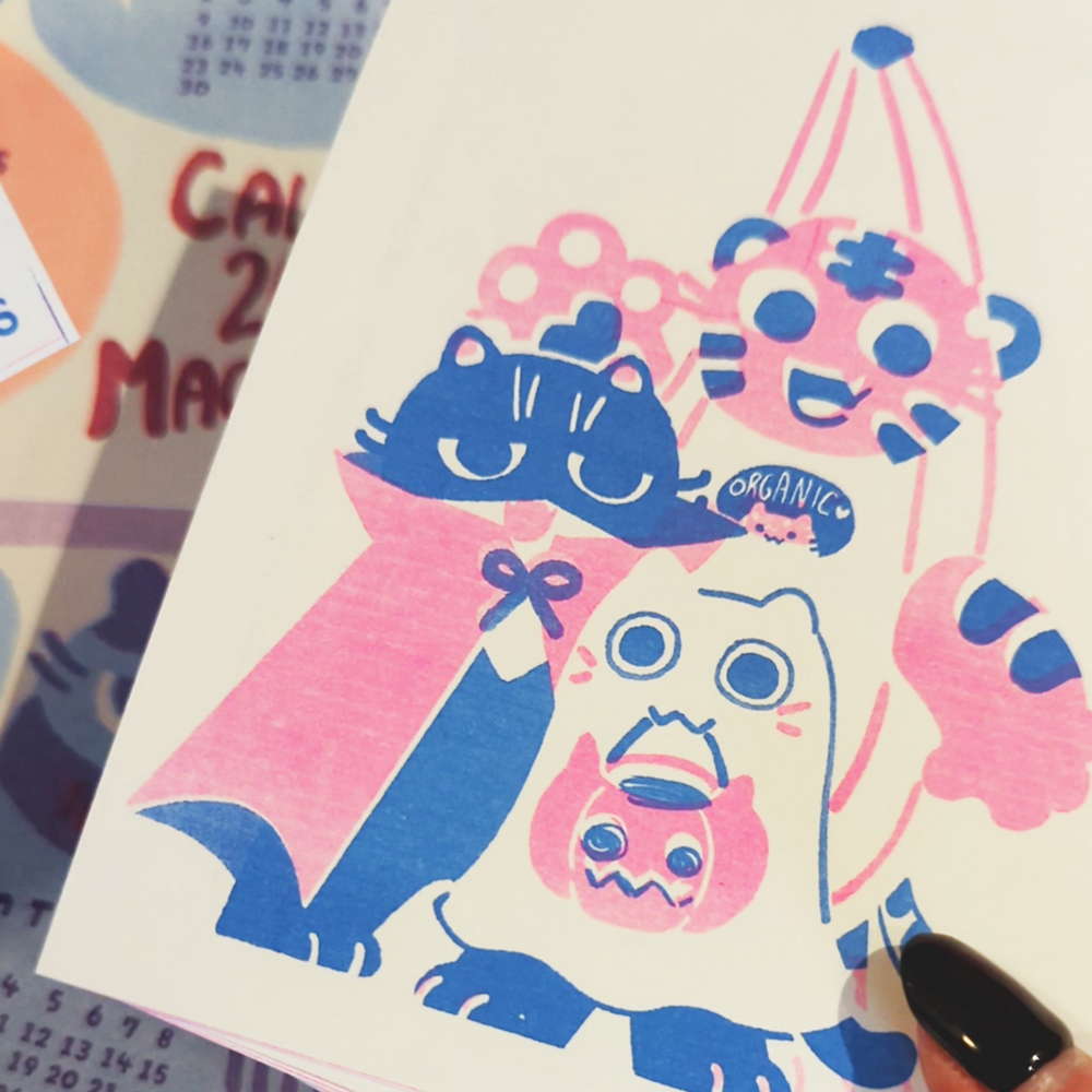 2025 Maofriends Calendar Cat print - Maofriends