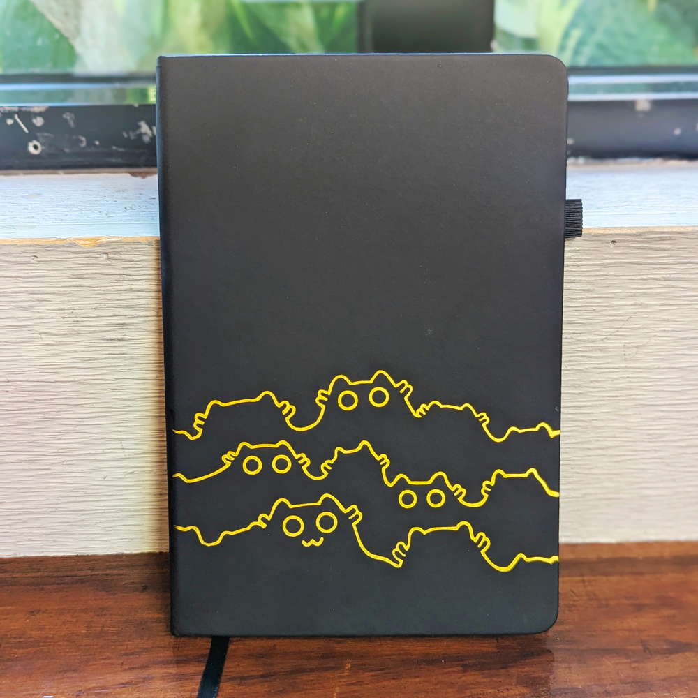 Black Cat Gold Foil Journal - Maofriends