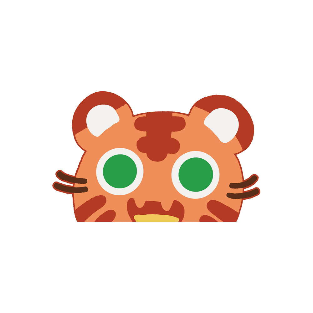 Peeker Orange Tiger Cat Sticker - Maofriends