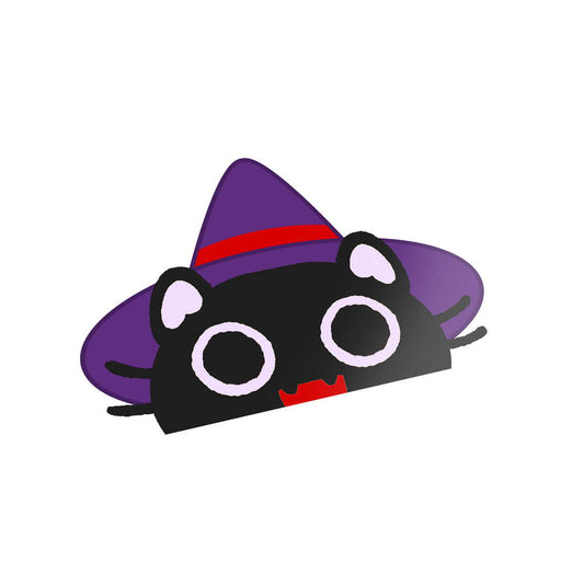Peeker Witchy Black Cat Sticker - Maofriends