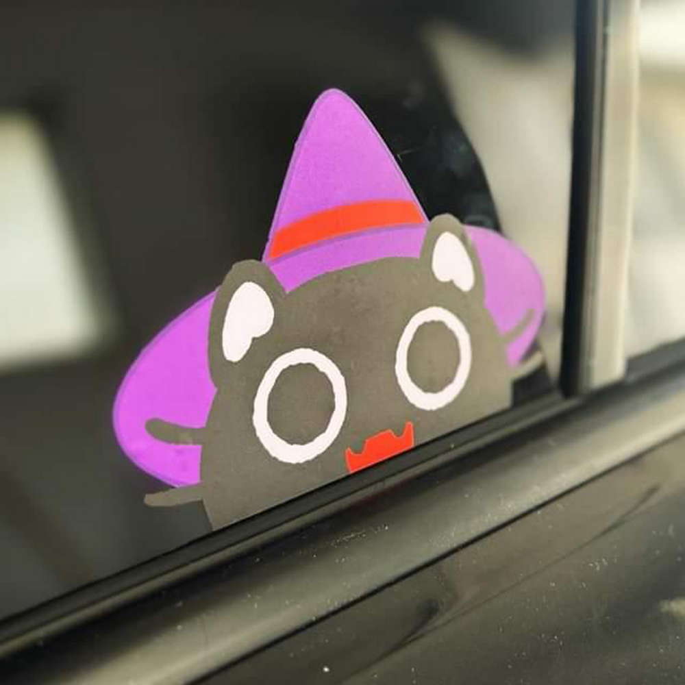 Peeker Witchy Black Cat Sticker - Maofriends