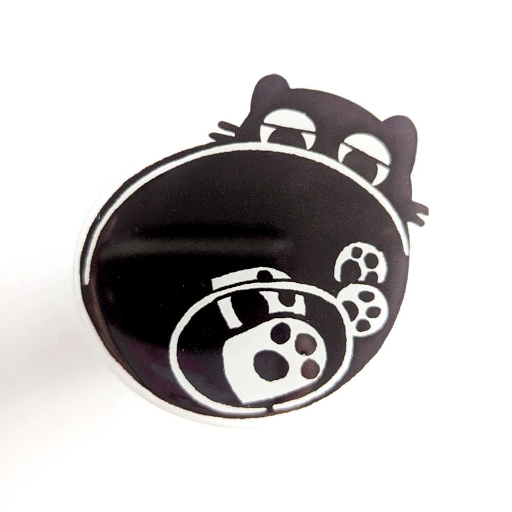 Phone Grip Black cat Bowl - Maofriends