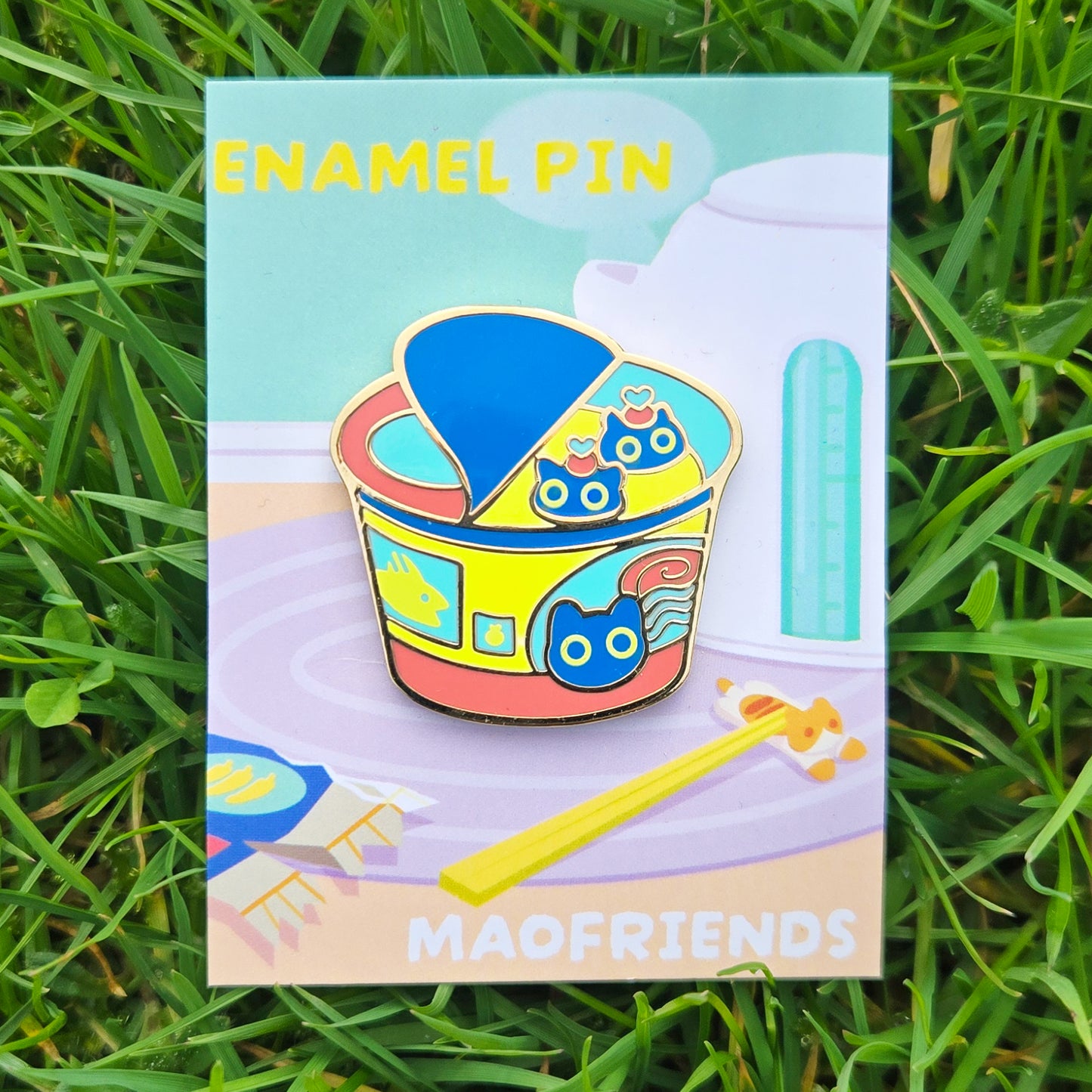 Ramen Cat Enamel Pin