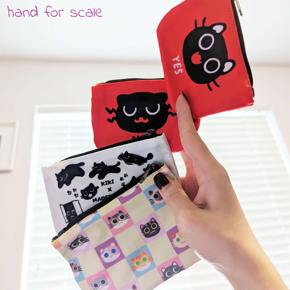 Black Cat YES OR NO Trinket Wallet Pouch - Maofriends