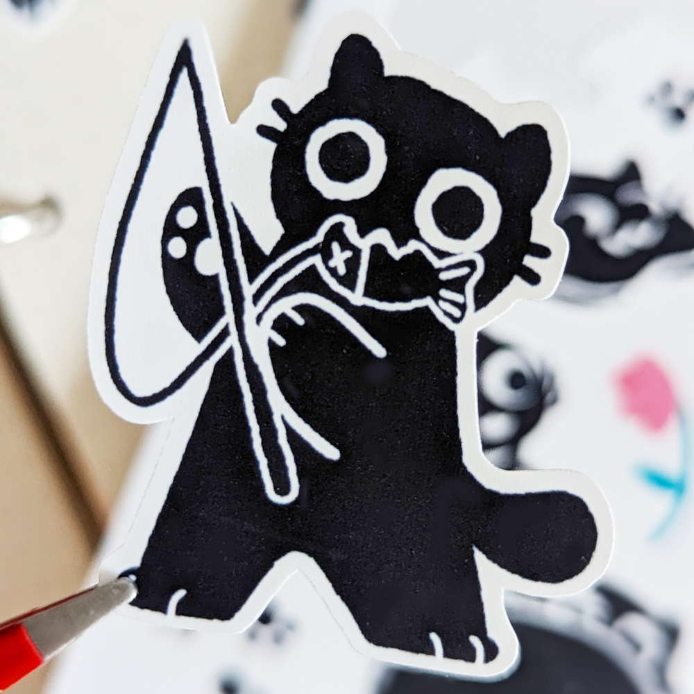 Kiki Black Cat Sticker Sheet - Maofriends