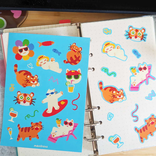 Maofrens Vacation Sticker Sheet - Maofriends
