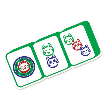 Mahjong Cat Vinyl Sticker - Maofriends