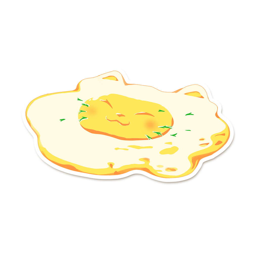 SunnySide Eggy Cat Sticker - Maofriends