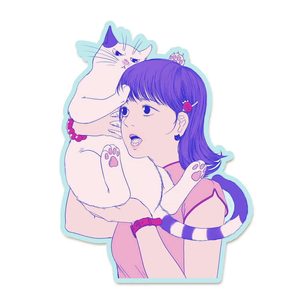 Retro Qipao Cat Vinyl Sticker - Maofriends