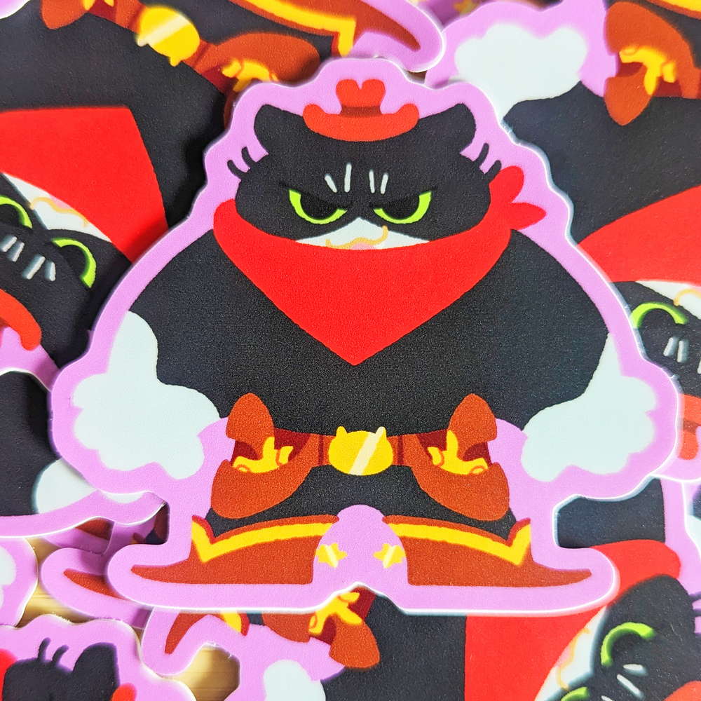 Cowboy Cat Bao Vinyl Sticker - Maofriends