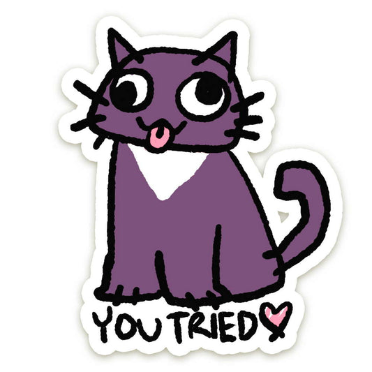 You Tried Kiki Black Cat Sticker - Maofriends