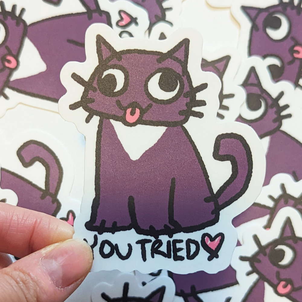 You Tried Kiki Black Cat Sticker – Maofriends