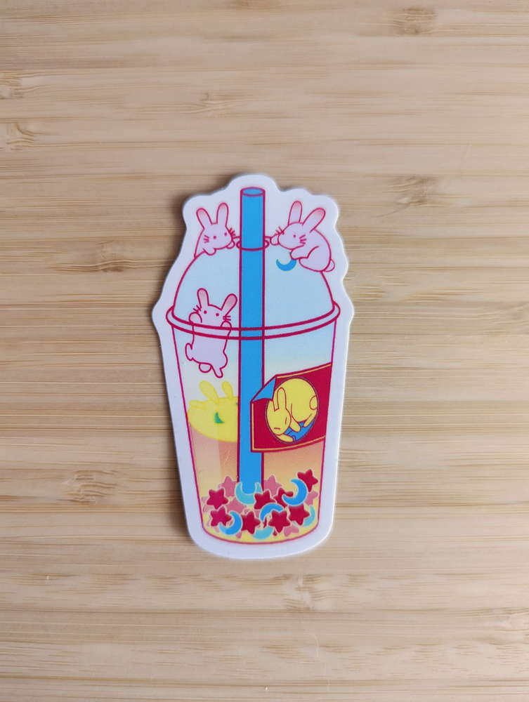 Rabbit bubble Tea Vinyl Sticker – Maofriends