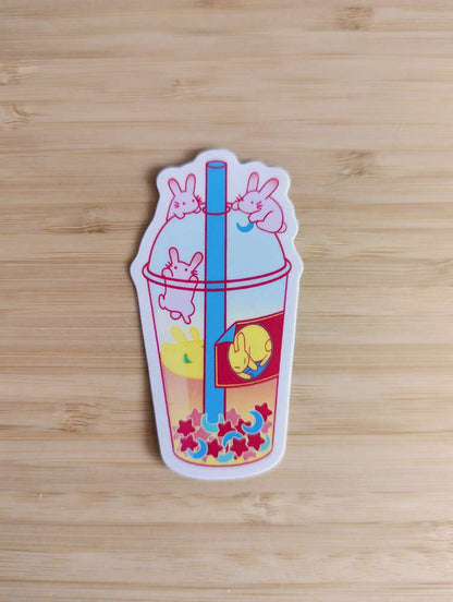 Rabbit bubble Tea Vinyl Sticker - Maofriends