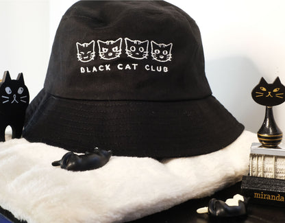 Black Cat Club Reversible Bucket Hat - Maofriends