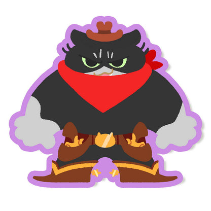 Cowboy Cat Bao Vinyl Sticker - Maofriends