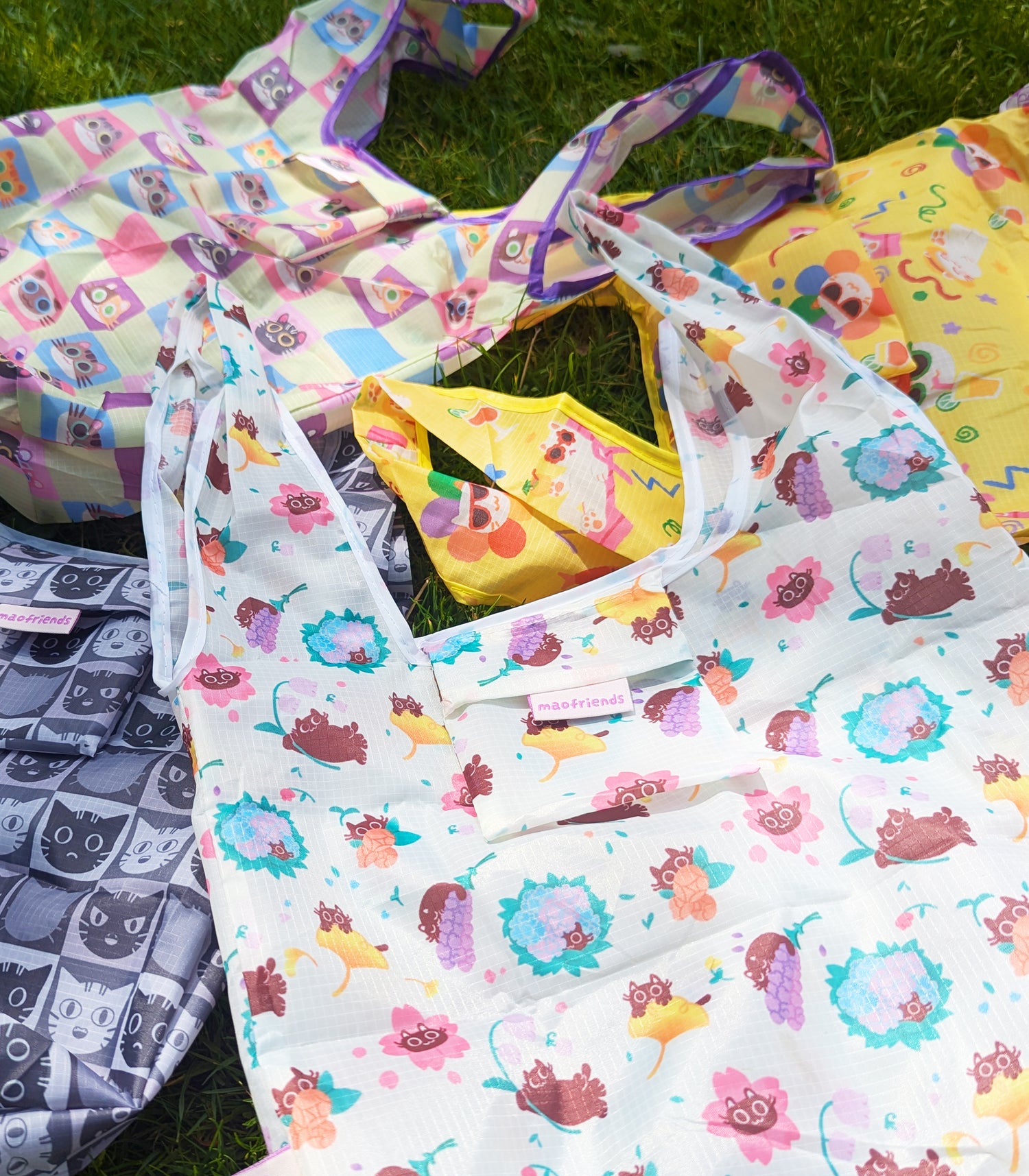 Reusable Grocery Shopping Bag- Kiki's Flower field - Maofriends