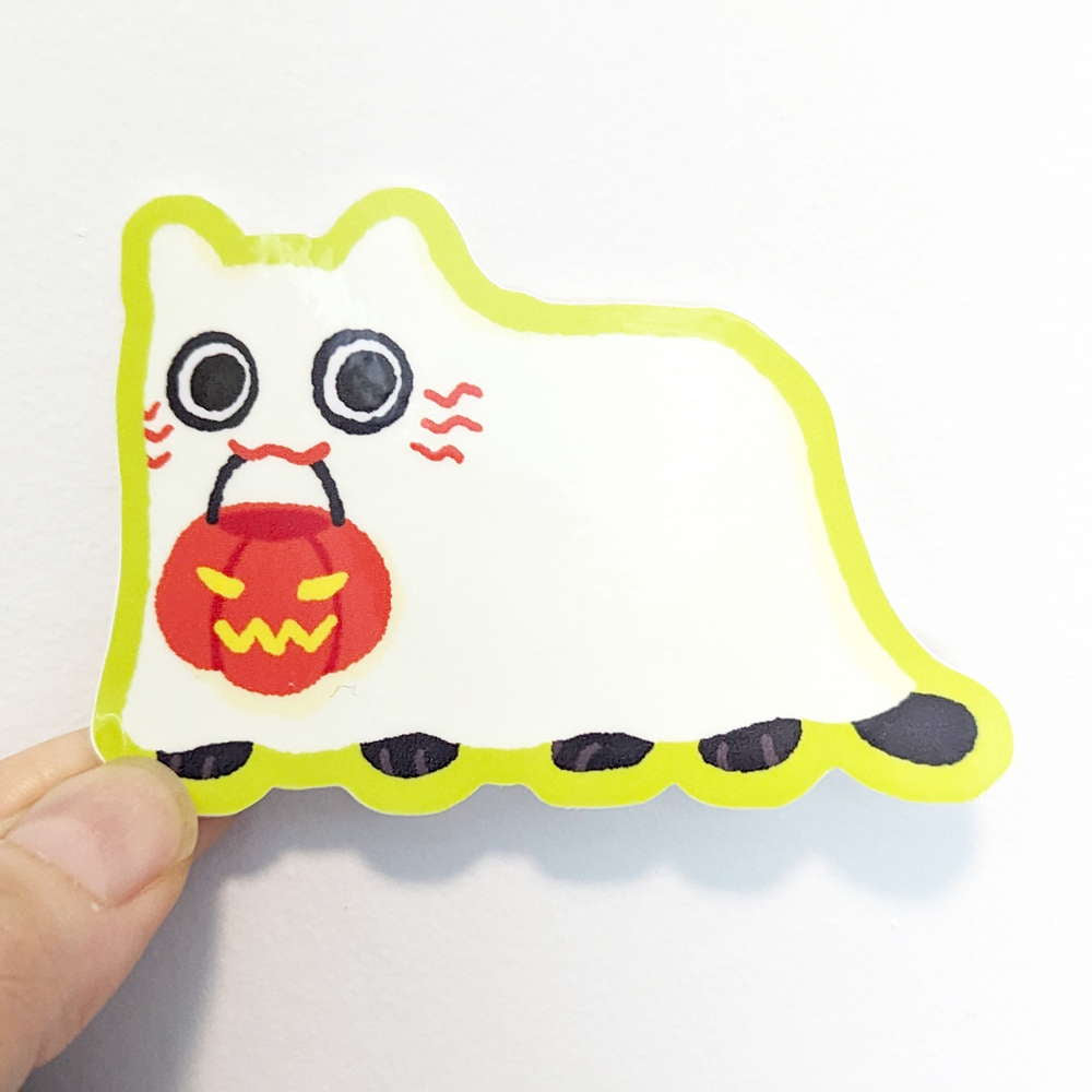 Ghost Cat Sticker —