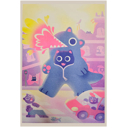 Godzillnya Riso Print