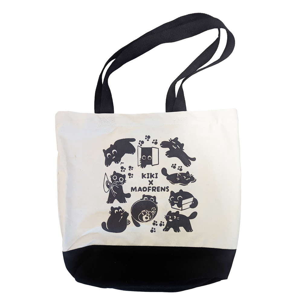 Kiki Black Cat Canvas Tote Bag - Maofriends