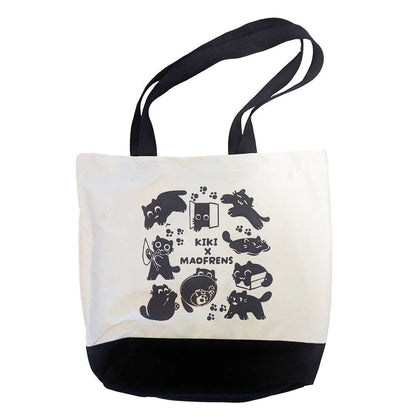 Kiki Black Cat Canvas Tote Bag - Maofriends