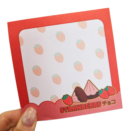 Sticky Memo Pad Strawberry Chocolate - Maofriends
