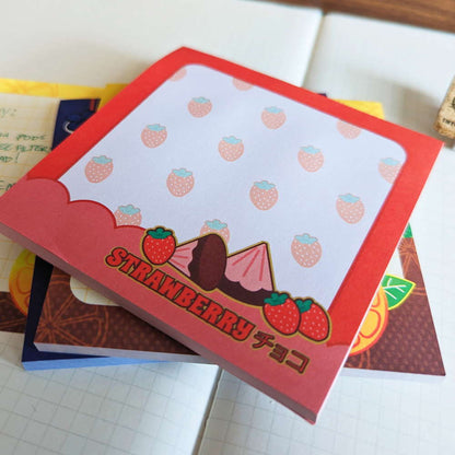 Sticky Memo Pad Strawberry Chocolate - Maofriends