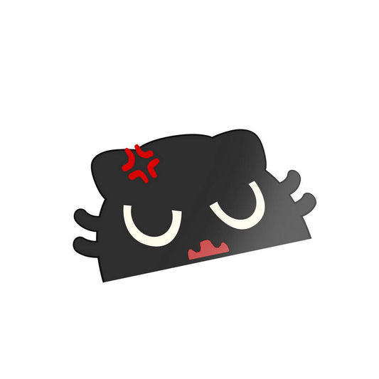 Peeker Angry Black Cat Sticker