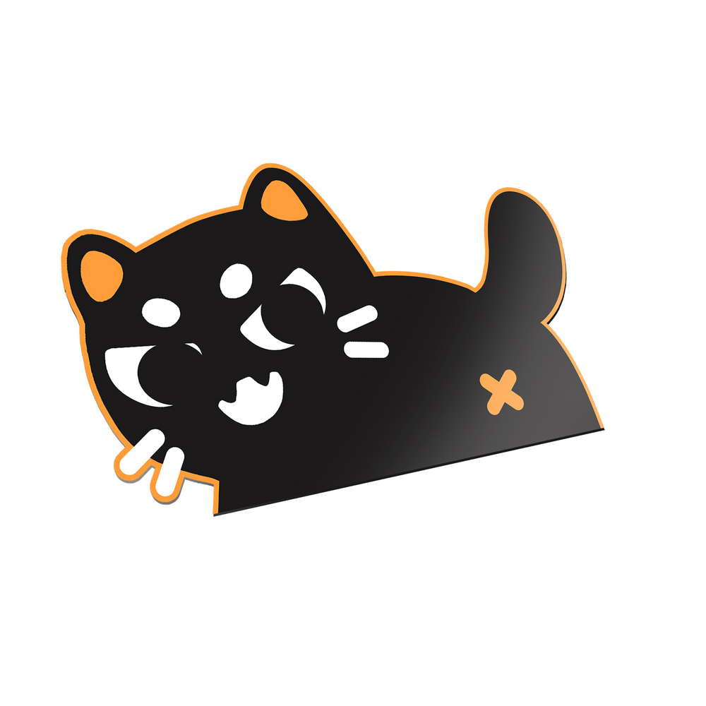 Peeker Butt Black Cat Sticker - Maofriends