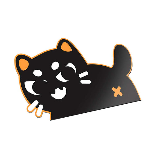 Peeker Butt Black Cat Sticker