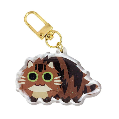 Keychain Brown Fluffy Cat - Maofriends