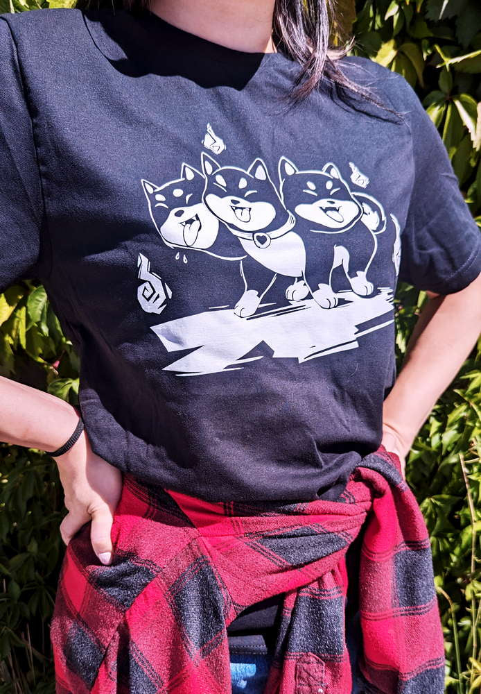 Shiba Cerberus T-shirt - Maofriends