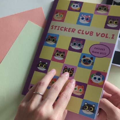 Reuseable Sticker Book Pastel Cats