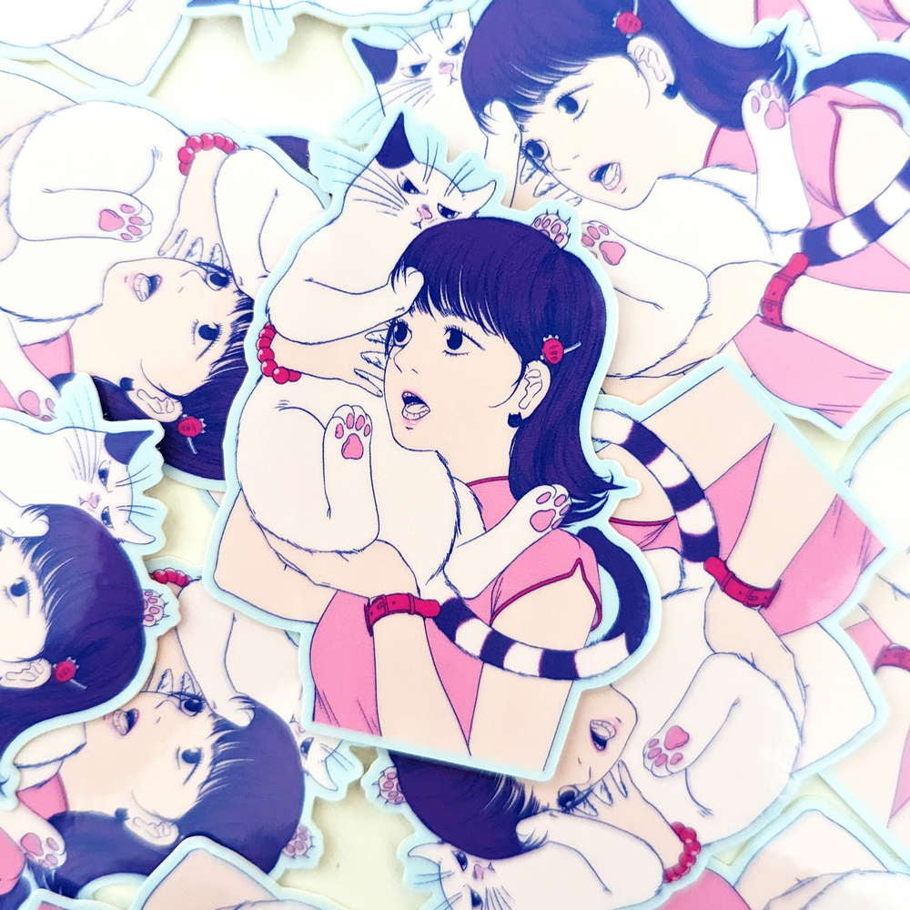 Retro Qipao Cat Vinyl Sticker - Maofriends