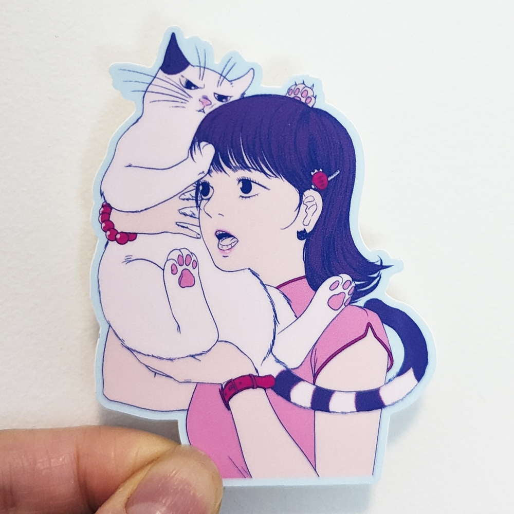 Retro Qipao Cat Vinyl Sticker - Maofriends