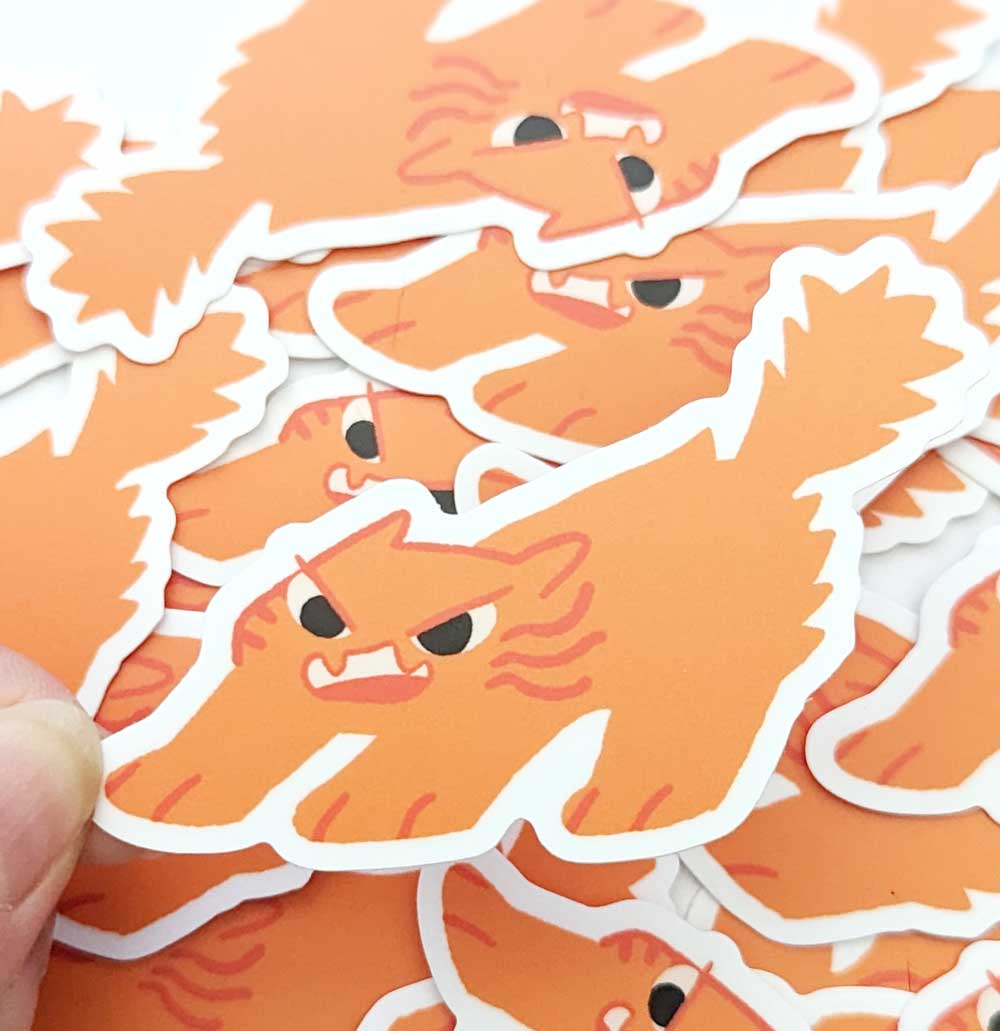 Spicy Orange Cat Vinyl Sticker - Maofriends