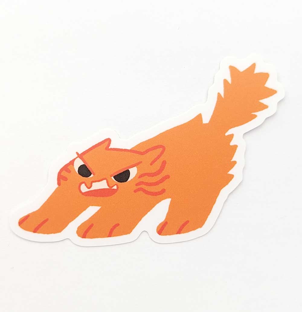 Spicy Orange Cat Vinyl Sticker - Maofriends