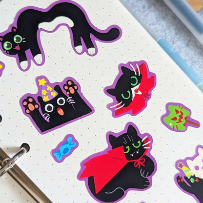 Spooky Cat Sticker Sheet - Maofriends
