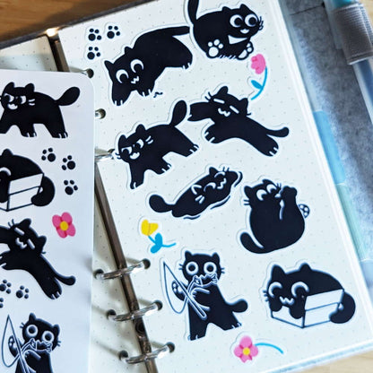 Sticker Sheet: Black Cat – KINWAMONSTER