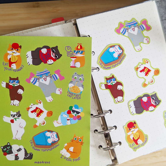 I'm Trying Cat Sticker Sheet - Maofriends