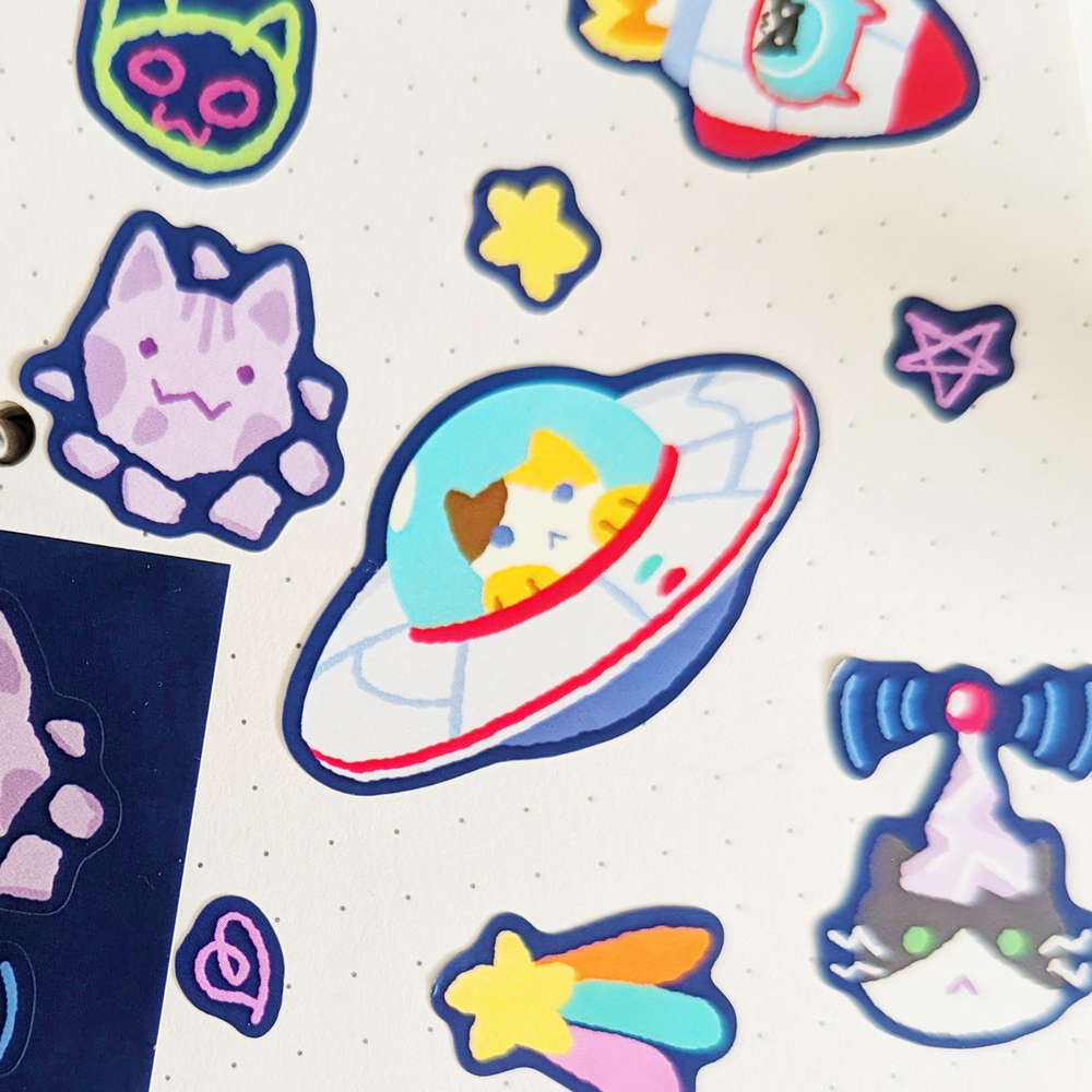 Cats in Space Sticker Sheet - Maofriends