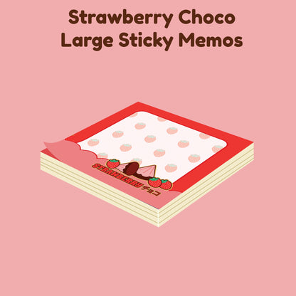 Sticky Memo Pad Strawberry Chocolate - Maofriends